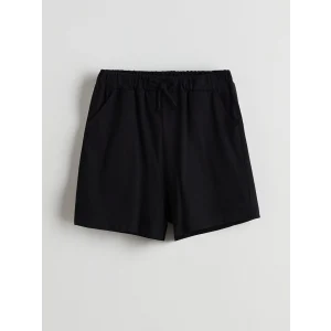 LCW Kids Siyah Beli Lastikli Kız Çocuk Şort