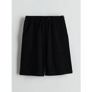 LCW Kids Siyah Beli Lastikli Erkek Çocuk Şort
