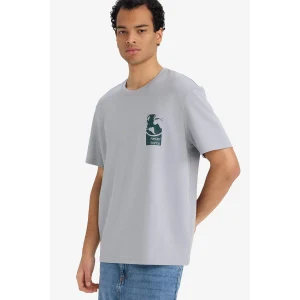 Defacto F8122AXGR130 Gri Nefes Alabilen Baskılı Tişört