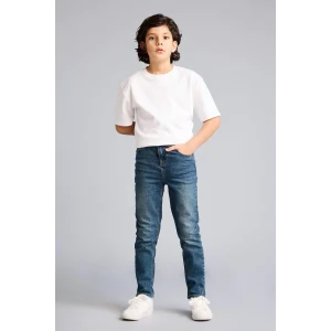 Defacto F8437A8NM29 Yeşil Slım Fıt Düz Paça Jean Pantolon Erkek Çocuk