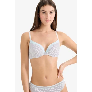 Defacto G2637AXWT16 Beyaz Dantel Detaylı Micro Kaplı Pedli Balensiz Tişört Bra