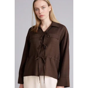 Defacto G8263AXBN539 Kahve Regular Fıt Uzun Kollu Gömlek