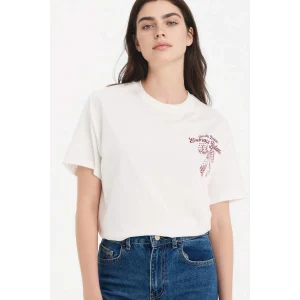 Defacto G5906AXWT32 Beyaz Oversıze Baskılı Tişört