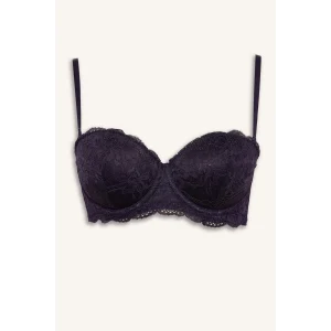 Defacto G1181AXPR289 Mor Dantel Detaylı Kaplı Yarım Dolgulu Balenli Straplez Sütyen