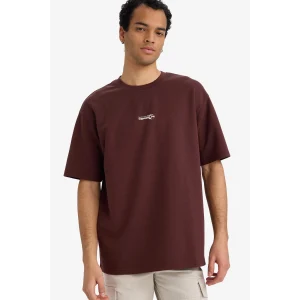 Defacto F9686AXBN496 Kahve Nefes Alabilen Boxy Fit Tişört