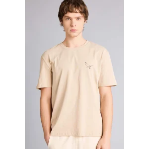 Defacto G3209AXBG123 Bej Baskılı Kısa Kollu Tişört