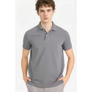 Defacto E9504AXGR206 Gri %100 Pamuk Polo Tişört