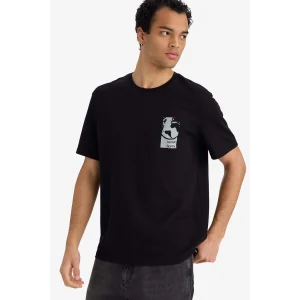 Defacto F8122AXBK81 Siyah Nefes Alabilen Baskılı Tişört