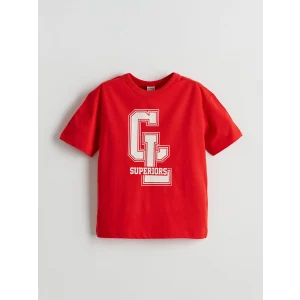 LCW Kids Turuncu Bisiklet Yaka Erkek Çocuk Tişört