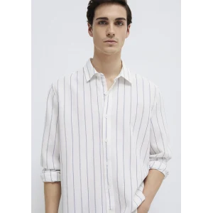 Mavi 0211384-86702 Mavi Çizgili Ekru Gömlek