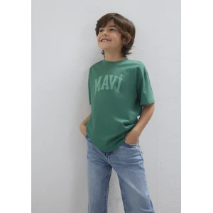 Mavi 6610484-71697 Mavi Baskılı Yeşil Tişört