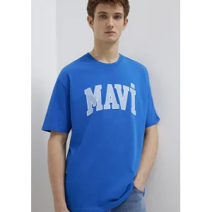 Mavi 0611711-81330 Mavi Logo Baskılı Mavi Tişört