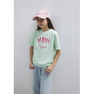 Mavi 7610386-71643 Mavi Logo Baskılı Yeşil Tişört