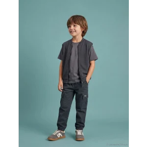 LCW Kids Antrasit Beli Lastikli Erkek Çocuk Jogger Pantolon