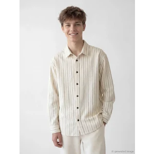 LCW Kids Siyah Çizgili Erkek Çocuk Gömlek