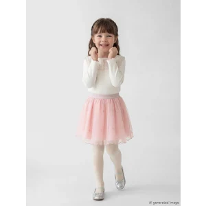 LCW Kids Ekru Kız Çocuk Etekli Takım 3lü