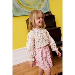 Defacto G8095A5ER99 Ekru %100 Pamuklu Çiçekli Gömlek Kız Bebek