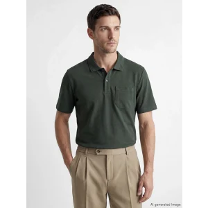 LCWAIKIKI Classic Yeşil Polo Yaka Pike Erkek Tişört