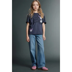 Defacto G4654A8NM39 Mavi Straıght Wıde Jean Pantolon Kız Çocuk