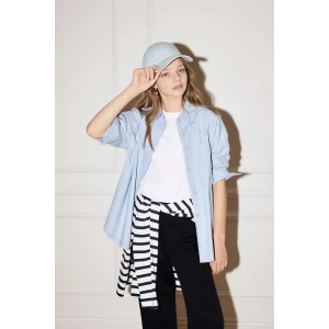 Defacto G7382A8BE177 Mavi Oxford 2li Uzun Kollu Gömlek Kız Çocuk