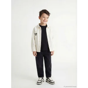 LCW Kids Siyah Beli Lastikli Erkek Çocuk Jean Pantolon