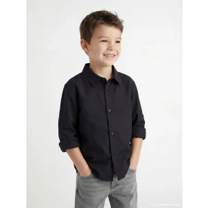 LCW Kids Siyah Basic Erkek Çocuk Gömlek