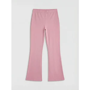 LCW Kids Pembe Beli Lastikli İspanyol Paça Kız Çocuk Tayt