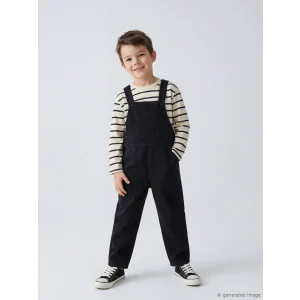 LCW Kids Siyah Erkek Çocuk Jean Salopet