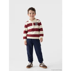 LCW Kids Bordo Çizgili Erkek Çocuk Sweatshirt ve Eşofman Takım
