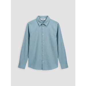 LCW Kids Mavi Uzun Kollu Erkek Çocuk Poplin Gömlek