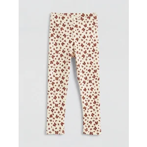 LCW Kids Ekru Baskılı Kız Çocuk Kaşkorse Tayt