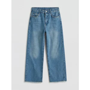 LCW Kids İndigo Wideleg Kız Çocuk Jean Pantolon