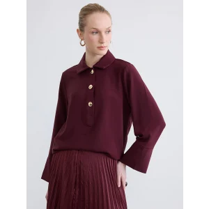 LCW STUDIO Bordo Oversize Kadın Tunik