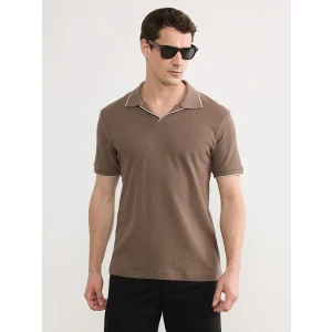 LCWAIKIKI Classic Kahverengi Polo Yaka Erkek Tişört