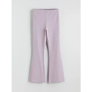 LCW Kids Lila Beli Lastikli Kız Çocuk İspanyol Paça Tayt