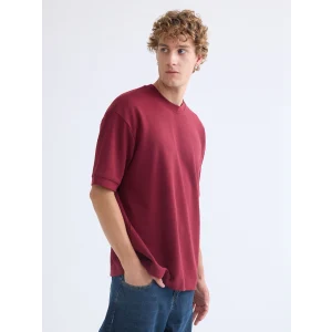 XSIDE Bordo Bisiklet Yaka Erkek Tişört