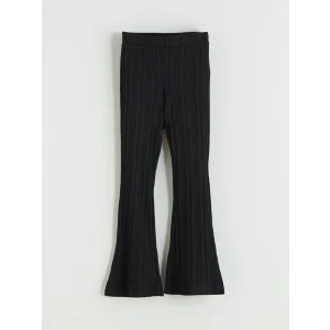 LCW Kids Siyah Fitilli İspanyol Paça Kız Çocuk Tayt