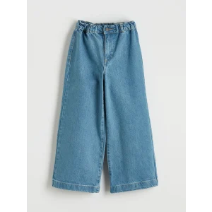 LC WAIKIKI İndigo Beli Lastikli Wideleg Kız Çocuk Jean Pantolon