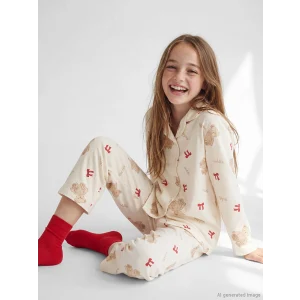 LCW Kids Pembe Gömlek Yaka Kız Çocuk Pijama Takımı