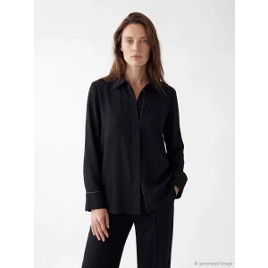 LCW Grace Siyah Regular Fit Kadın Gömlek