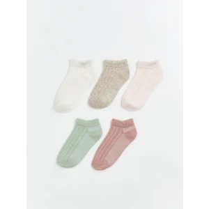 LCW Kids Ekru Kız Bebek Patik Çorap 5li