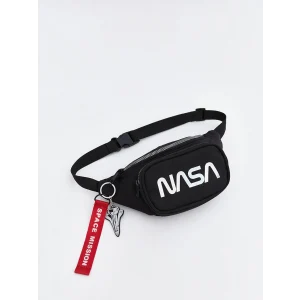 LCW ACCESSORIES Siyah Nasa Baskılı Erkek Çocuk Bel Çantası