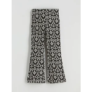 LCW Kids Siyah Beli Lastikli İspanyol Paça Kız Çocuk Tayt