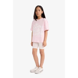 Defacto B5591A8ER105 Ekru Kısa Boy Tayt Kız Çocuk