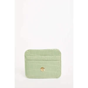 Defacto W2526AZTR307 Turkuaz Kadın Suni Deri Croco Kartlık