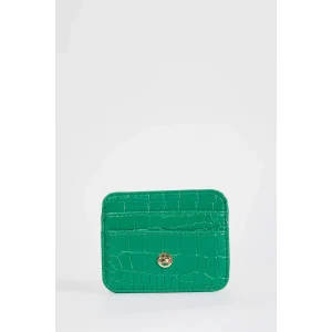 Defacto W2526AZGN1 Yeşil Kadın Suni Deri Croco Kartlık
