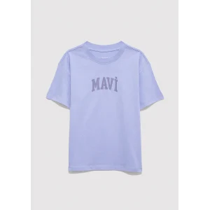 Mavi 7610467-70545 Mavi Baskılı Mor Tişört