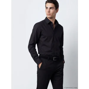 LCW BUSINESS Siyah Slim Fit Erkek Gömlek