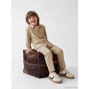 LCW Kids Bej Erkek Çocuk Gabardin Gömlek ve Pantolon