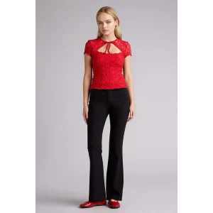 Defacto G2313AXBK81 Siyah Flare Fıt Fermuarlı Normal Bel Bengalin Pantolon